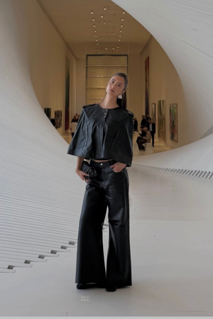 Line Of Oslo St. Barth Leather Leather pant Black 097