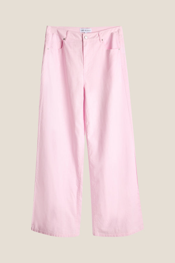 Line Of Oslo St. Barth Linen Trousers Trouser Pink 002