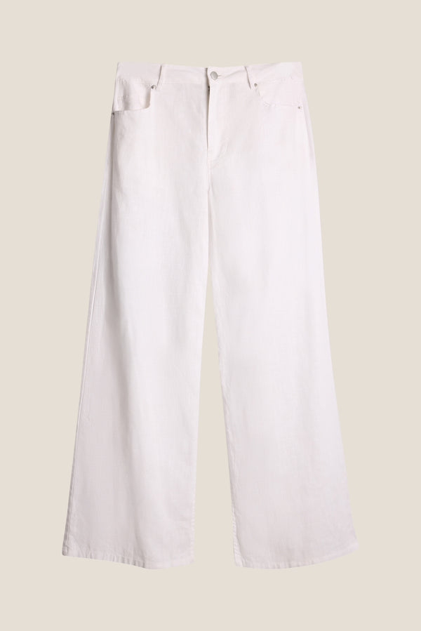Line Of Oslo St. Barth Linen Trousers Trouser White 001