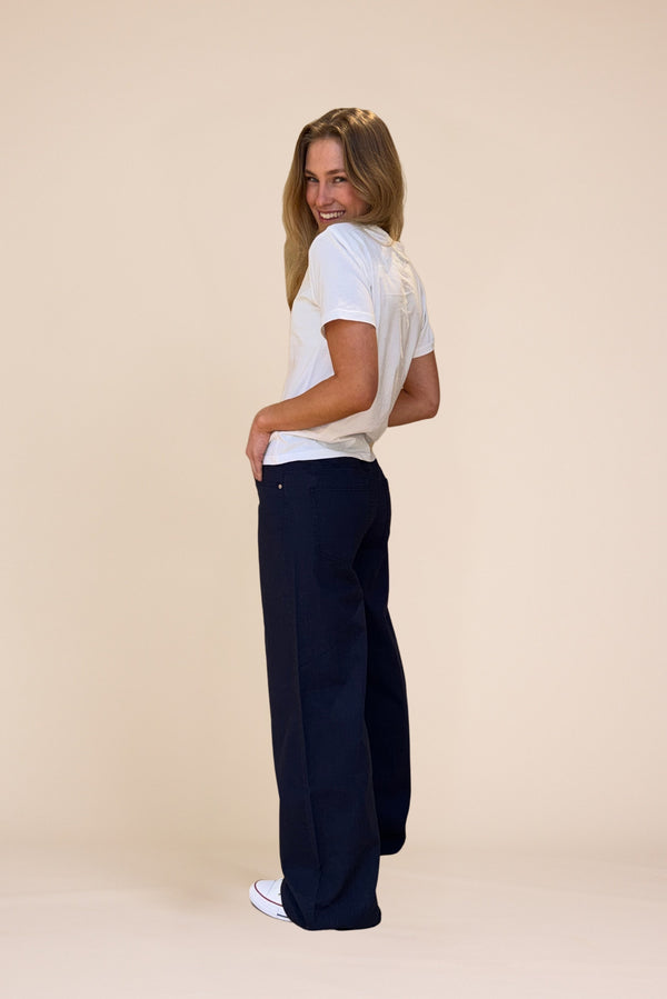 Line Of Oslo St. Barth Linen Trousers Trouser Dark blue