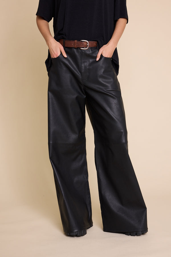 Line Of Oslo St. Barth Leather Leather pant Black 097