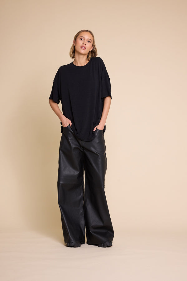 Line Of Oslo St. Barth Leather Leather pant Black 097