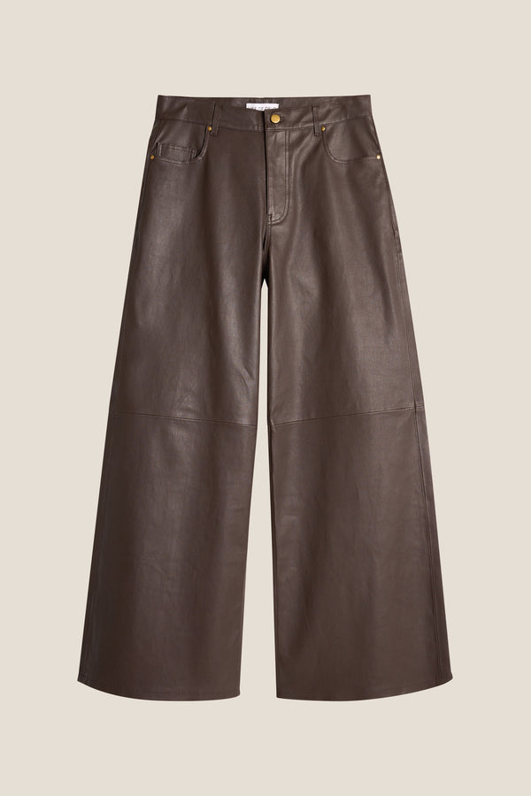 Line Of Oslo St. Barth Leather Leather pant Brown 063