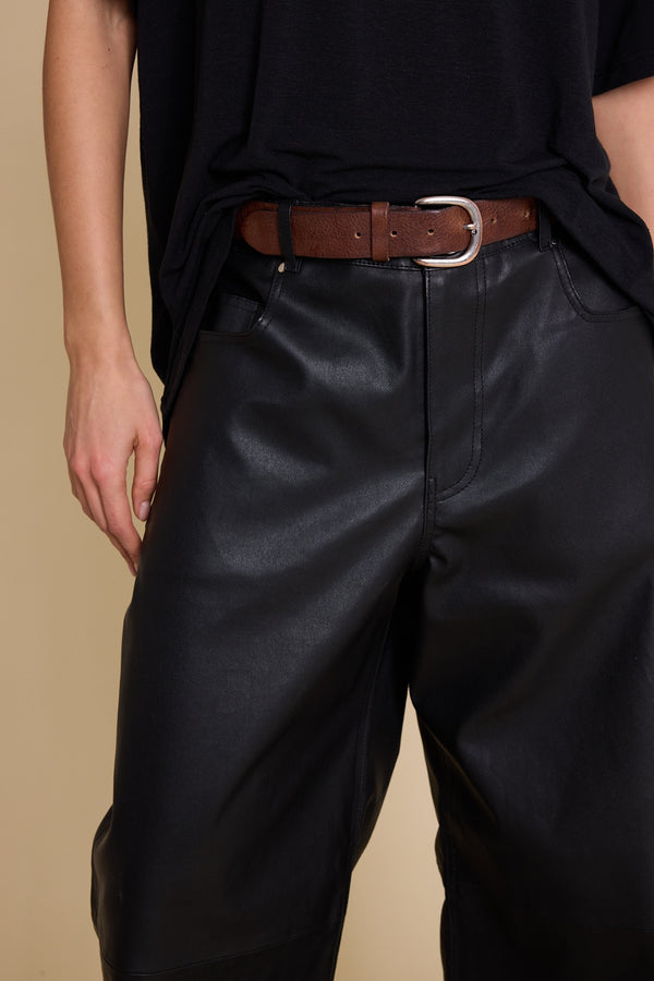 Line Of Oslo St. Barth Leather Leather pant Black 097