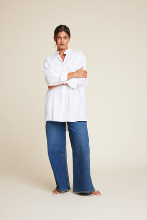 Line Of Oslo Stella Solid 24 Shirt Blouse White 001