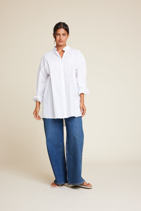 Line Of Oslo Stella Solid 24 Shirt Blouse White 001