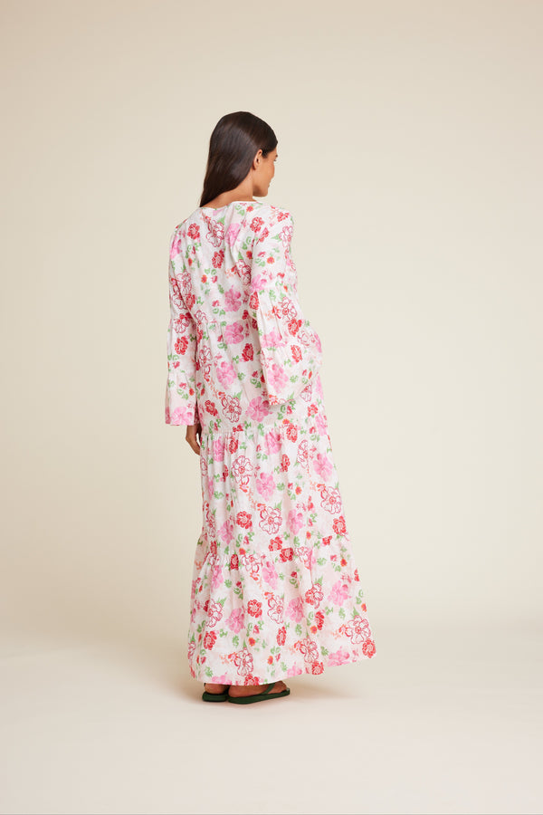 Line Of Oslo Stone Flower Print Dress Dress As is 136