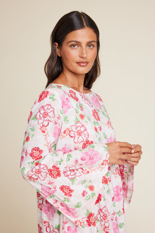 Line Of Oslo Stone Flower Print Dress Dress As is 136