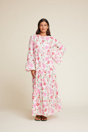 Line Of Oslo Stone Flower Print Dress Dress As is 136