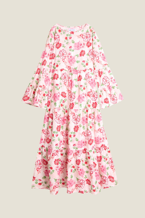 Line Of Oslo Stone Flower Print Dress Dress As is 136