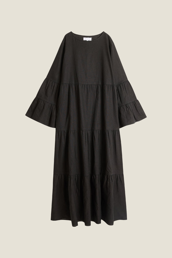 Line Of Oslo Stone Solid Dress Dress Black 097