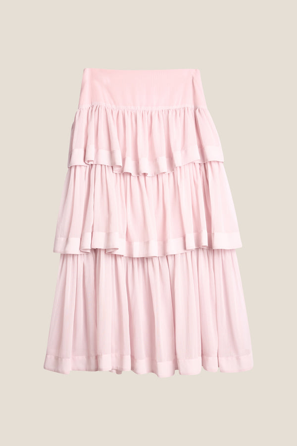 Line Of Oslo Summer Solid Skirt Skirt Pink 002