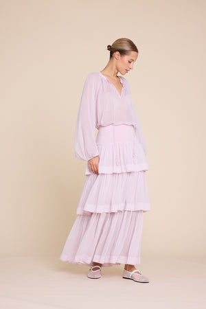 Line Of Oslo Summer Solid Skirt Skirt Pink 002