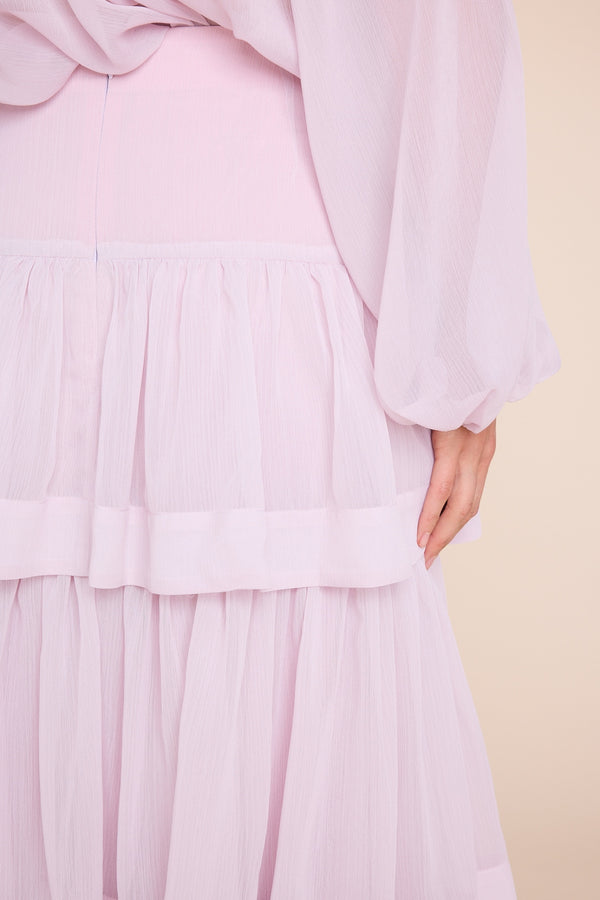 Line Of Oslo Summer Solid Skirt Skirt Pink 002