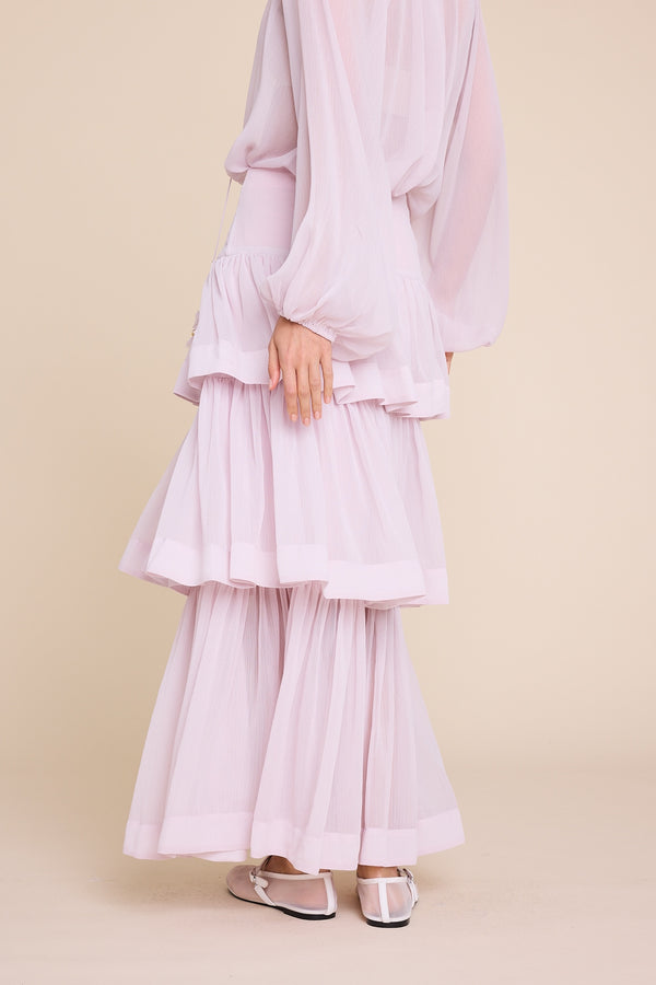 Line Of Oslo Summer Solid Skirt Skirt Pink 002