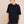 Line Of Oslo Terry Knitted T-shirt Top Black 097