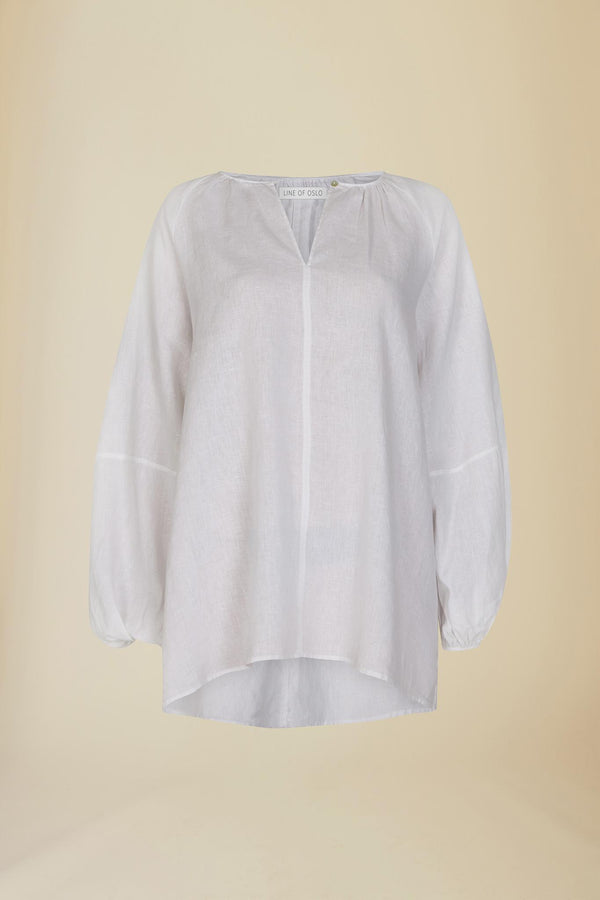 Line Of Oslo Tex Linen Blouse Blouse White 001