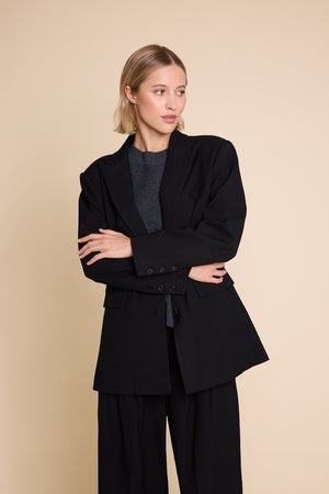 Line Of Oslo The Kid Wool Blazer Blazer Black 097