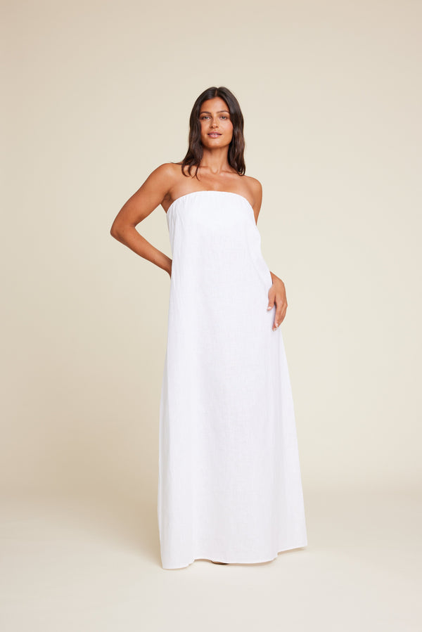 Line Of Oslo Tube 25 Dress Dress White 001
