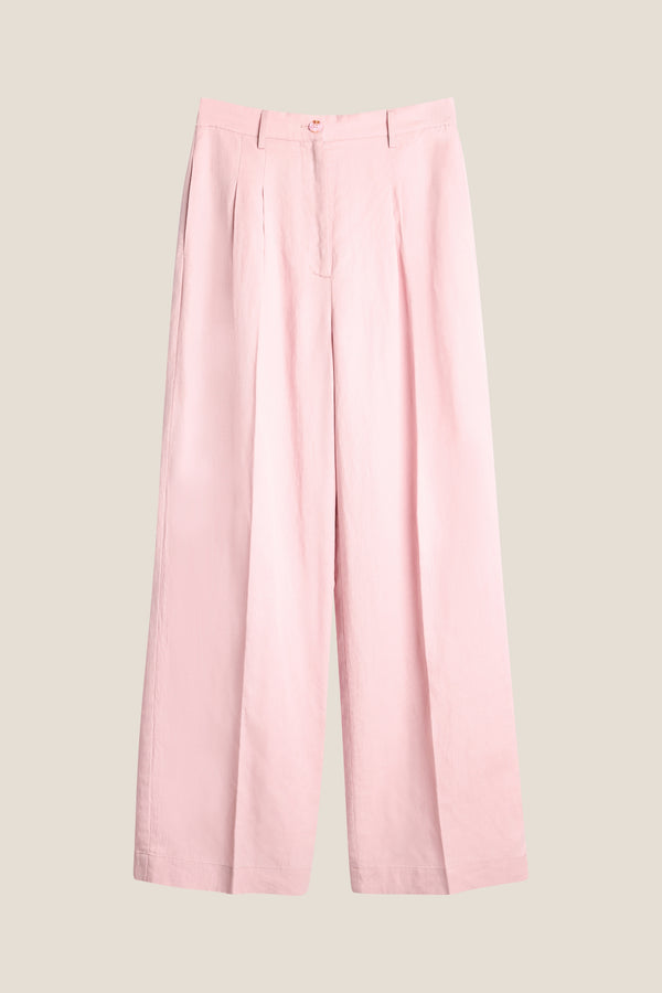 Line Of Oslo Ursula Linen Trousers Trouser Pink 002