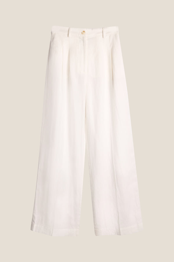 Line Of Oslo Ursula Linen Trousers Trouser White 001