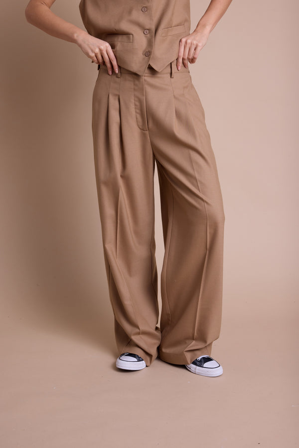 Line Of Oslo Ursula Solid Bukse Trouser Camel 061