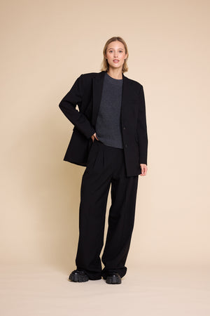 Line Of Oslo Ursula Wool Trousers Trouser Black 097