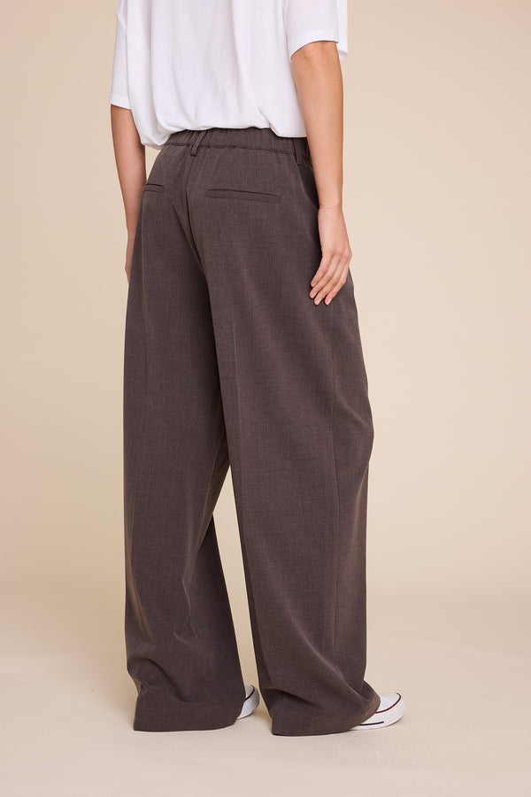 Line Of Oslo Ursula Wool Trousers Trouser Brown wo/ stripe