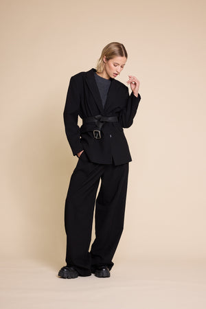 Line Of Oslo Ursula Wool Trousers Trouser Black 097