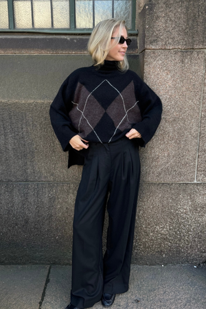 Line Of Oslo Ursula Wool Trousers Trouser Black 097