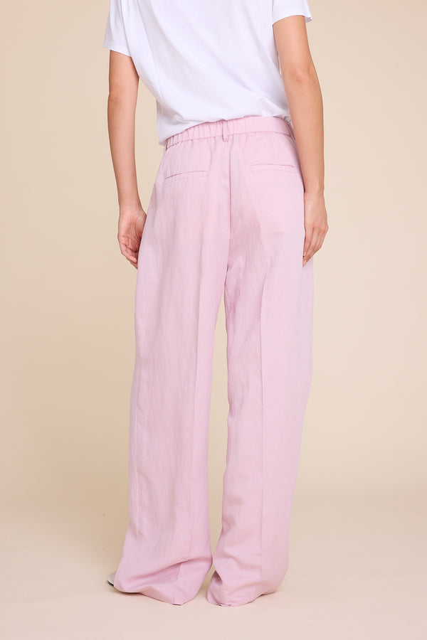 Line Of Oslo Ursula Linen Trousers Trouser Pink 002