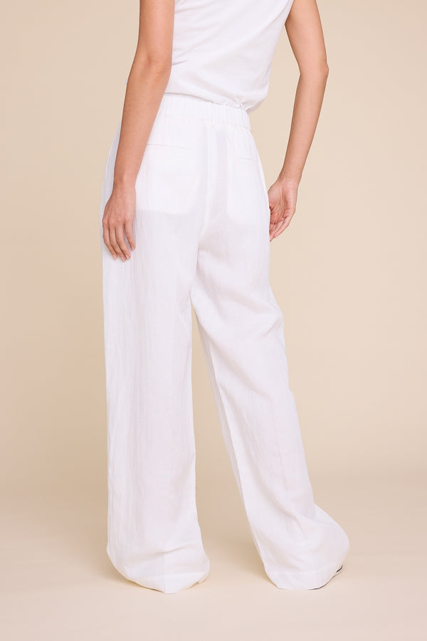 Line Of Oslo Ursula Linen Trousers Trouser White 001