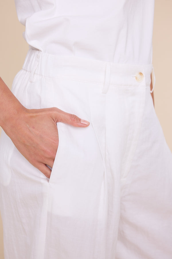 Line Of Oslo Ursula Linen Trousers Trouser White 001