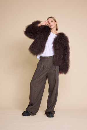 Line Of Oslo Ursula Wool Check Trousers Trouser As is 136