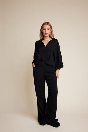 Line Of Oslo Winger Solid Trousers Trouser Black 097