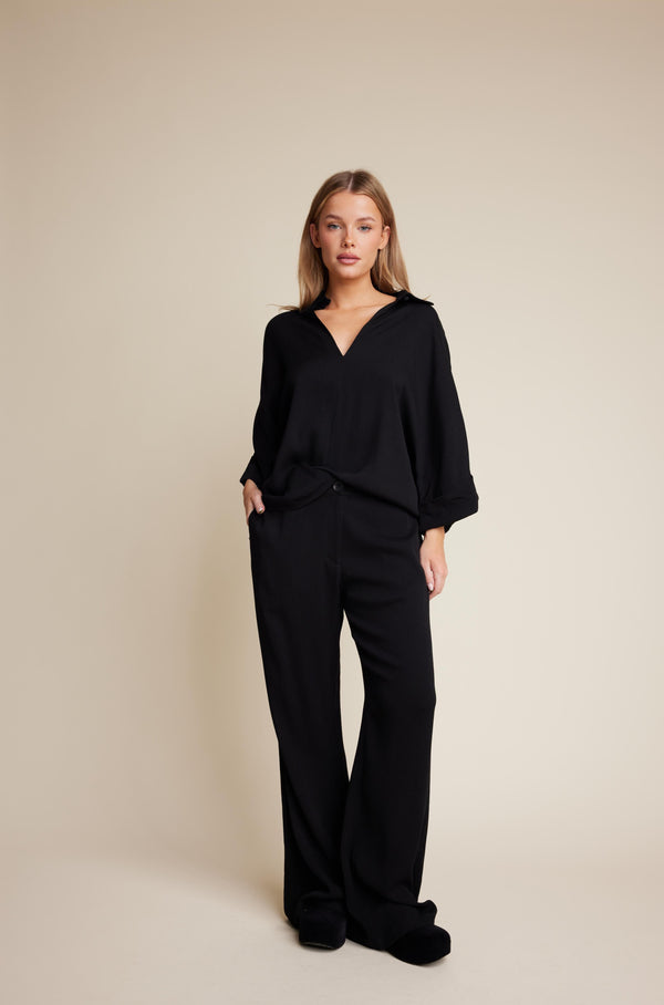 Line Of Oslo Winger Solid Trousers Trouser Black 097