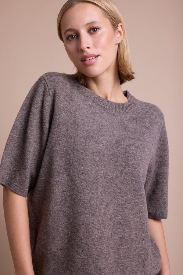 Line Of Oslo Yak Strikket Topp  Brown 063